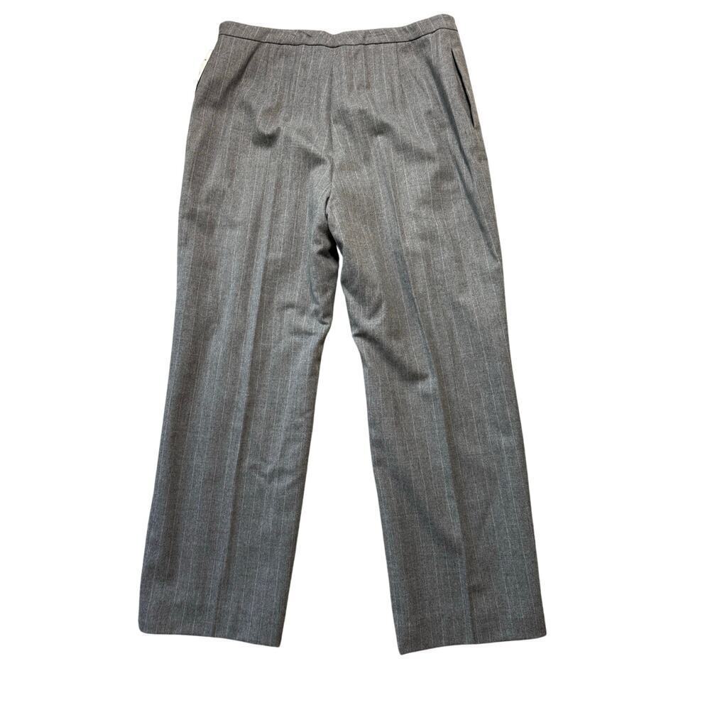 NWT - Tahari Gray Wool Pants, size 16, Gray with pink stripes